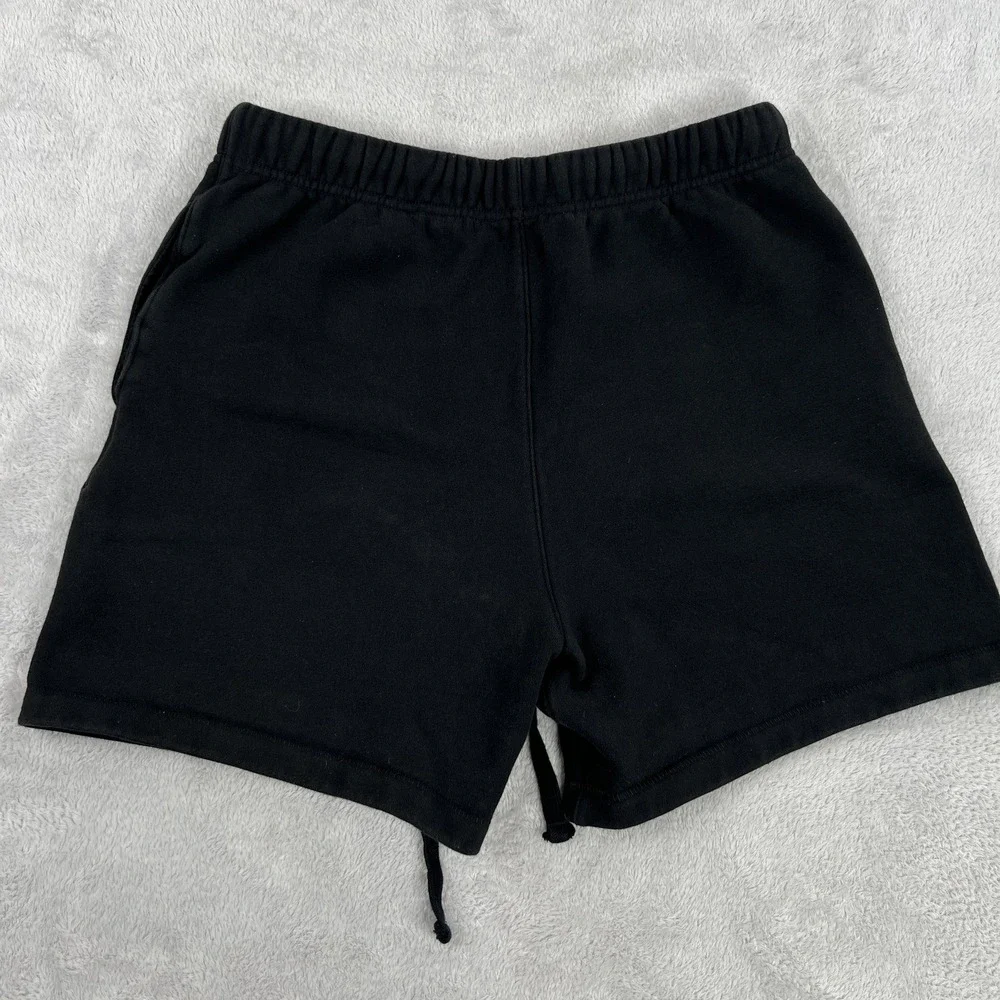 Fear of God Essentials Sweat Shorts S Black Fleece Logo Streetwear Mens Lounge